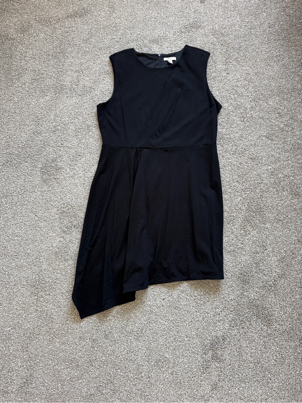 RW&CO. Black Sleeveless Asymmetrical Hem Dress